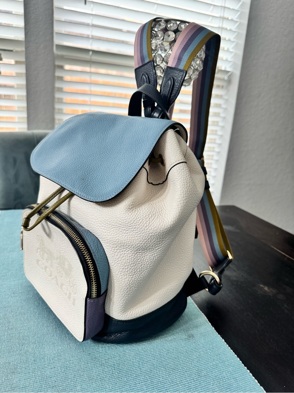 Coach Jes Colorblock Leather Backpack - Picture 5 of 13